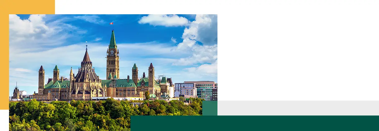 Le Parlement canadien à Ottawa par une journée ensoleillée, Canada